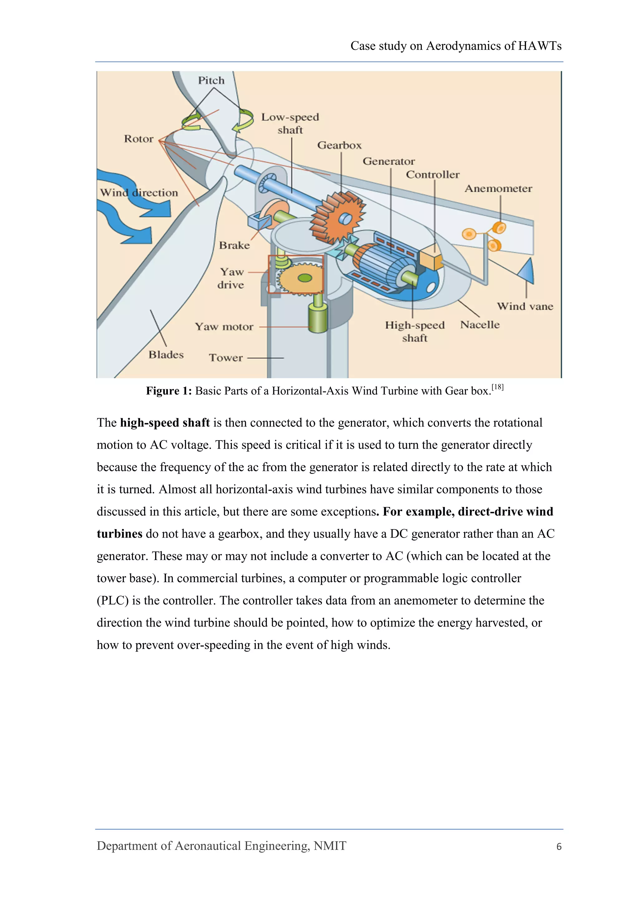 Aerodynamics of Horizontal Axis Wind Turbine | PDF
