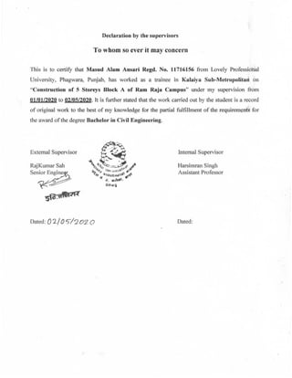 CIVIL ENGINEERING TRAINING REPORT PDF visual data 4