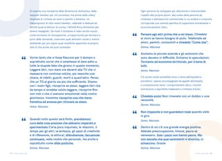 27 28
Torino come stai Torino come stai
Ogni persona ha sviluppato più attenzione e intenzionalità
rispetto alle proprie azioni: alla scelta della persona da
chiamare o dell’esercizio commerciale in cui andare a comprare
corrisponde una volontà specifica di supportare moralmente o
economicamente l’altro.
C’è anche molta sensibilità verso il tema dell’equilibrio
psicofisico, spesso accompagnata da appelli all’empatia
e comprensione verso i comportamenti altrui, nonché
esortazione a esprimere malessere e richiesta d’aiuto:
Si osserva una riscoperta della dimensione domestica, delle
relazioni familiari per chi conviveva, ma anche della video/
chiamata di cortesia ad amici e parenti a distanza. Un
riappropriarsi di ritmi meno frenetici, rallentati e dedicati ad
attività quali la lettura, la cucina, l’attività fisica domestica per
tenersi impegnati. Da molti il lockdown è stato anche vissuto
come momento di introspezione, un’opportunità per fermarsi e
porsi delle domande, osservare quali abitudini nuove si stanno
adottando per poi capire quali modifiche apportare al proprio
stile di vita anche nel post-lockdown.
Vorrei tanto che si fosse fiduciosi per il domani e
soprattutto vorrei che si smettesse di dare adito a
tutte le stupide fake che girano in questo momento.
Leggere libri, non stare ore davanti alla TV che ci
massacra con continue notizie, poi neanche così
chiare, di infetti, guariti, morti e quant’altro. Penso
che un TG al giorno sia più che sufficiente. Stiamo
con i nostri figli, riscoprire se stessi, leggere libri che
da tempo si avrebbe voluto leggere, riscoprire film
non visti o che ci avevano emozionati nella nostra
giovinezza. Insomma riscoprire una vita meno
frenetica ed ansiosa per ritrovare se stessi.
Uomo, fiducioso
Quando tutto questo sarà finito, prendiamoci
cura delle cose preziose che abbiamo imparato e
sperimentato (l’aria poco inquinata, le relazioni, il
tempo per gli altri, la lentezza, gli spazi di creatività
e di riflessione, la lettura), difendiamole, facciamole
continuare, nelle nostre vite personali, ma anche e
soprattutto come sfide politiche.
Donna, fiduciosa
Pensare agli altri prima che a voi stessi. Chiedete
ai vicini se hanno bisogno di aiuto. Telefonate ad
amici, parenti, conoscenti e chiedete “Come stai”.
Donna, fiduciosa
Aiutiamo le piccole aziende e gli autonomi che
sono davvero in difficoltà. Evitiamo le speculazioni.
Torniamo ad economie territoriali, per il bene di
tutti.
Uomo, fiducioso
Chiedete aiuto! Non rimanete con un dubbio o una
necessità.
Donna, fiduciosa
“
“
“
“
“
Non impazzite e non guardatevi male quando siete
in giro.
Uomo, fiducioso
Dentro di voi c’è una grande energia positiva.
Abbiate preoccupazione, timore, paura se
necessario. Solo i pazzi non hanno paura. Ma
non lasciate che quei sentimenti vi divorino, vi
schiaccino. Grazie
Donna, fiduciosa
“
“
 