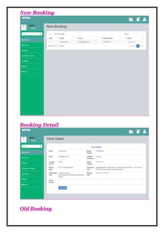 New Booking
Booking Detail
Old Booking
 