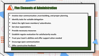 Roles, Responsibilities and Administrative Functions | PPTX