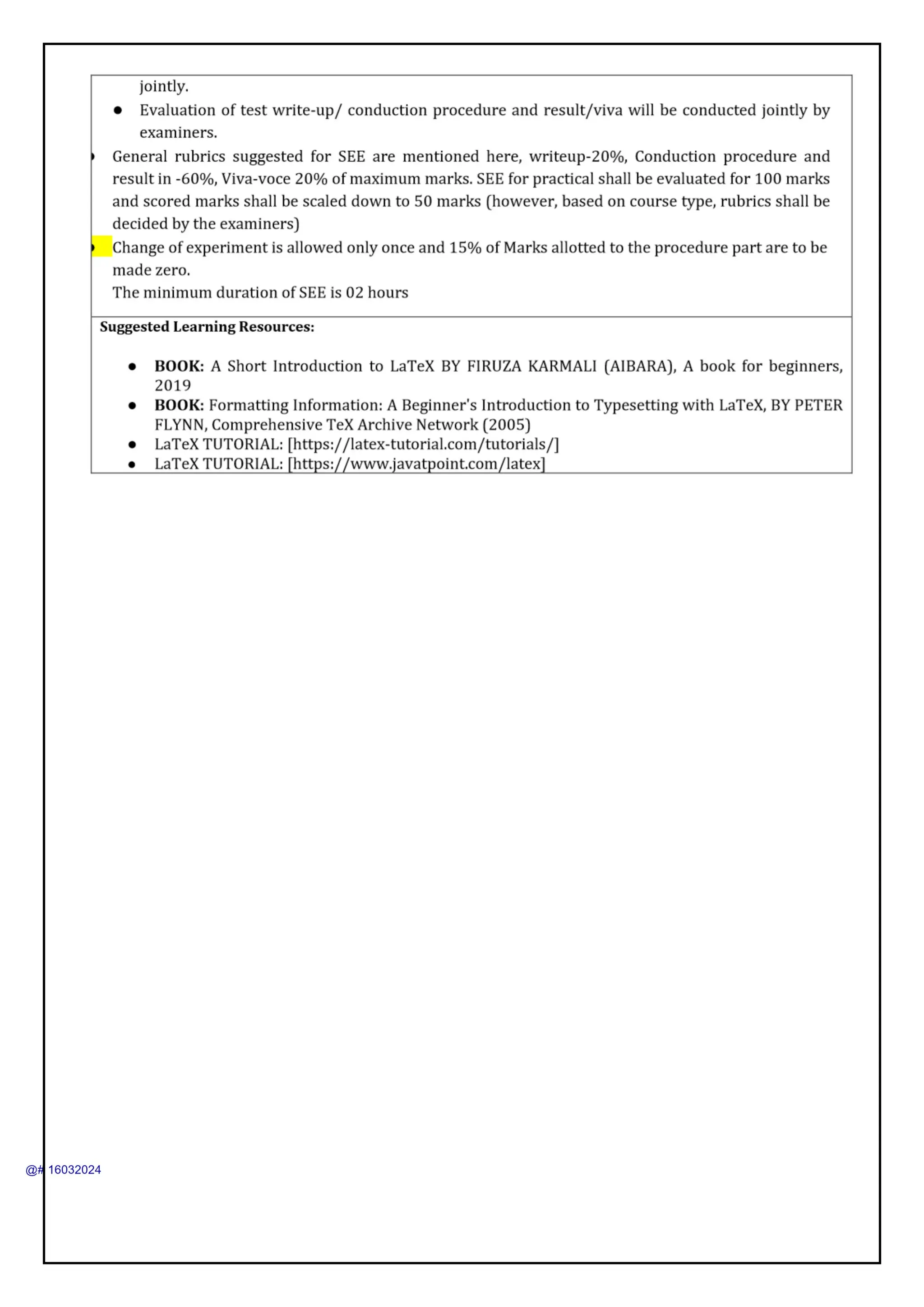 Technical Writing Using LaTeX Manual for 4th CSE VTU
