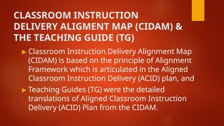 2019 Summer In-Service Training: Alignment Framework and Media ...