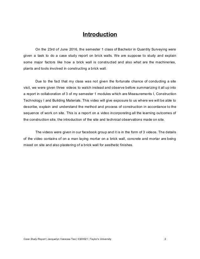 Case Study Report