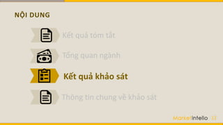 NỘI DUNG
12
Tổng quan ngành
Kết quả khảo sát
Kết quả tóm tắt
Thông tin chung về khảo sát
 