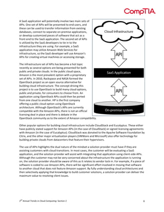 !


,!#--#!-../'%-&'()!0'//!.(&$)&'-//1!')2(/2$!&0(!3-')!4$&4!(5!
,6748!9)$!4$&!(5!,674!0'//!:$!.;$4$)&$<!&(!$)<!=4$;4>!-)<!
&?$4$!%-)!:$!=4$<!&(!&;-)45$;!')5(;3-&'()!5;(3!$@'4&')A!
<-&-:-4$4>!%())$%&!&(!4$.-;-&$!()B.;$3'4$!-../'%-&'()4>!
(;!<$2$/(.!%=4&(3'C$<!.'$%$4!(5!4(5&0-;$!&?-&!-%&!-4!-!
5;()&B$)<!&(!&?$!#--#!-../'%-&'()8!D?$!4$%()<!4$&!(5!,674!
'4!=&'/'C$<!:1!&?$!#--#!<$2$/(.$;4!&(!&'$!')!&(!&?$!
')5;-4&;=%&=;$!&?$1!-;$!=4')A8!E(;!$@-3./$>!-!#--#!
-../'%-&'()!3-1!=&'/'C$!,3-C()!F$:!#$;2'%$4!5(;!
')5;-4&;=%&=;$>!4(!&?$!#--#!<$2$/(.$;!0'//!=4$!,3-C()G4!
,674!5(;!%;$-&')A!2';&=-/!3-%?')$4!(;!-%%$44')A!4&(;-A$8!
!
D?$!')5;-4&;=%&=;$!4$&!(5!,674!?-4!:$%(3$!-!?(&!&(.'%!
;$%$)&/1!-4!4$2$;-/!(.&'()4!-;$!:$')A!.;$4$)&$<!5(;!:(&?!
.=:/'%!-)<!.;'2-&$!%/(=<48!7)!&?$!.=:/'%!%/(=<!4.-%$>!
,3-C()!'4!&?$!3(4&!.;$2-/$)&!(.&'()!0'&?!-!.;(.;'$&-;1!
4$&!(5!,6748!7)!*HIH>!J-%K4.-%$!-)<!L,#,!5(;3$<!&?$!
9.$)#&-%K!.;(M$%&!-4!-)!(.$)!4(=;%$!-/&$;)-&'2$!5(;!
:='/<')A!%/(=<!')5;-4&;=%&=;$8!D?$!%()%$.&!<;'2')A!&?'4!
.;(M$%&!'4!&(!=4$!9.$)#&-%K!&(!:='/<!3-)1!%/(=<!(.&'()4>!
.=:/'%!-)<!.;'2-&$>!5(;!%()4=3$;4!&(!%?((4$!5;(38!,)!
-../'%-&'()!=4')A!9.$)#&-%K!,674!%(=/<!&?$)!:$!.(;&$<!
5;(3!()$!%/(=<!&(!-)(&?$;8!N6!'4!&?$!5';4&!%(3.-)1!
(55$;')A!-!.=:/'%!%/(=<!(.&'()!=4')A!9.$)#&-%K!
-;%?'&$%&=;$8!,/&?(=A?!9.$)#&-%KG4!,674!-;$!%=;;$)&/1!
%(3.-&':/$!0'&?!&?$!,3-C()!,674>!&?$;$!'4!)(&!-)!(55'%'-/!
/'%$)4')A!<$-/!')!./-%$!-)<!&?$;$!'4!<$:-&$!')!&?$!
9.$)#&-%K!%(33=)'&1!-4!&(!&?$!$@&$)&!(5!,3-C()!%(3.-&':'/'&18!!
!
9&?$;!.(.=/-;!(.&'()4!5(;!:='/<')A!%/(=<!')5;-4&;=%&=;$!')%/=<$!O/(=<#&-%K!-)<!P=%-/1.&=48!D?$4$!$'&?$;!
?-2$!.=:/'%/1!4&-&$<!4=..(;&!5(;!,3-C()!,674!Q')!&?$!%-4$!(5!O/(=<#&-%KR!(;!4'A)$<!/'%$)4')A!-A;$$3$)&4!
0'&?!,3-C()!Q')!&?$!%-4$!(5!P=%-/1.&=4R8!O/(=<#&-%K!0-4!<()-&$<!&(!&?$!,.-%?$!#(5&0-;$!E(=)<-&'()!:1!
O'&;'@>!-)<!&?$!(&?$;!3-M(;!2';&=-/'C-&'()!./-1$;4!QSTF-;$!-)<!T'%;(4(5&R!-/4(!(55$;!&$%?)(/(A1!5(;!
:='/<')A!.;'2-&$!%/(=<4!5;(3!<-&-%$)&$;4!&?-&!5$-&=;$!&?$';!?1.$;2'4(;48!
!
D?$!=4$!(5!,674!?'A?/'A?&4!&?$!<=-/!)-&=;$!(5!&?$!3')<4$&!-!4(/=&'()!.;(2'<$;!3=4&!?-2$!'5!&?$1!-;$!
-44'4&')A!%=4&(3$;4!0'&?!%/(=<!&;-)4'&'()48!7)!3(4&!%-4$4>!&?$!%=4&(3$;!0'//!:$!$2-/=-&')A!-!#--#!
-../'%-&'()>!-)<!&?$!4(/=&'()!.;(2'<$;!0'//!-44'4&!0'&?!')&$A;-&')A!&?-&!-../'%-&'()!=4')A!%/'$)&B4'<$!,6748!
,/&?(=A?!&?$!%=4&(3$;!3-1!)(&!:$!2$;1!%()%$;)$<!-:(=&!&?$!')5;-4&;=%&=;$!&?$!-../'%-&'()!'4!;=))')A!
()>!&?$!4(/=&'()!.;(2'<$;!4?(=/<!:$!-0-;$!(5!&?'4!-4!'&!;$/-&$4!&(!2$)<(;!/(%KB')8!E(;!$@-3./$>!'5!-!.'$%$!(5!
4(5&0-;$!'4!%(<$<!&(!=4$!,3-C()!,674>!&?$;$!0'//!:$!4'A)'5'%-)&!$55(;&!')2(/2$<!')!3(2')A!&?-&!4(5&0-;$!
&(!-)(&?$;!%/(=<!&?-&!<($4!)(&!5$-&=;$!,3-C()!4=..(;&8!U1!5=//1!=)<$;4&-)<')A!%/(=<!-;%?'&$%&=;$4!-)<!
&?$)!4$/$%&'2$/1!-../1')A!&?-&!K)(0/$<A$!&(!:='/<!%=4&(3$;!4(/=&'()4>!-!4(/=&'()!.;(2'<$;!%-)!<$/'2$;!&?$!
3-@'3=3!2-/=$!&(!;$4(/2')A!%/'$)&!'44=$48!
!
                                                                                                              !
                                                                                                              !
!


    "#
! $%""&'($)*+"#,$-"$.(/&#$./01&2-"3"!#$%&'()!*!                                                              +!
 