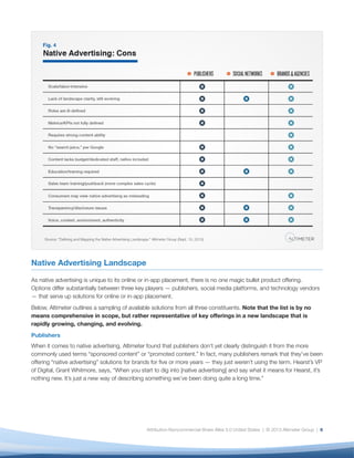 Attribution-Noncommercial-Share Alike 3.0 United States | © 2013 Altimeter Group | 6
Native Advertising Landscape
As nativ...