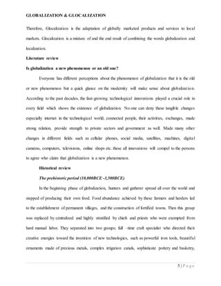 Global Unique Localization Globalization and Glocalization | DOCX
