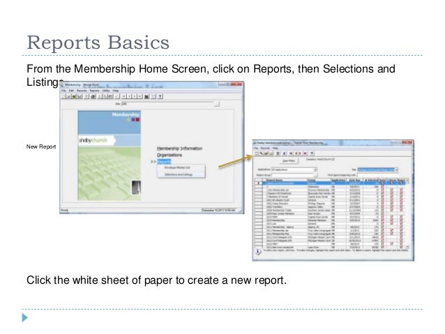Tutorial - How to Create a Report