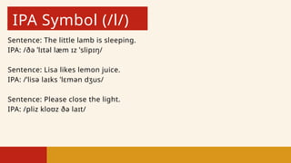 Ipa Sentence. Example Mastering English Pronunciation with the International Phonetic ...