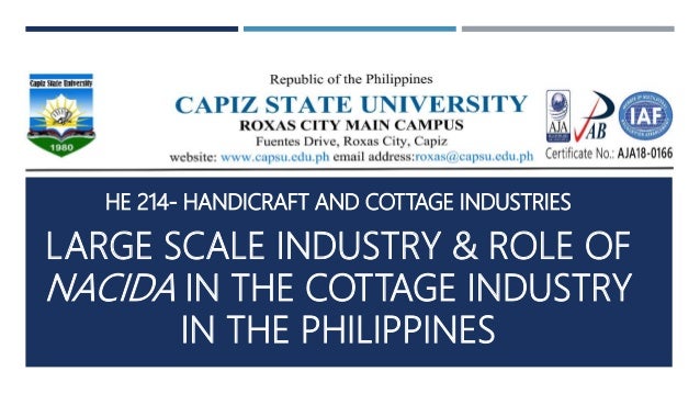 Large Scale Industry And Role Of Nacida In Phil Cottage Industry