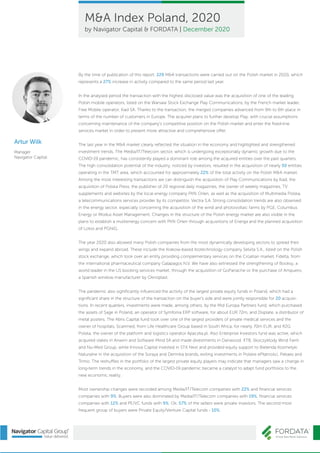 M&A Index Poland Report, 2020