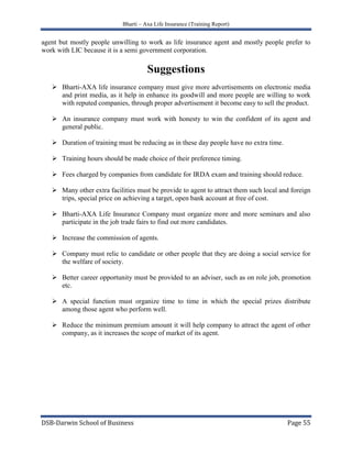 A project report on Training & Recruitment of Life Insurance Agent. Guwahati branch.