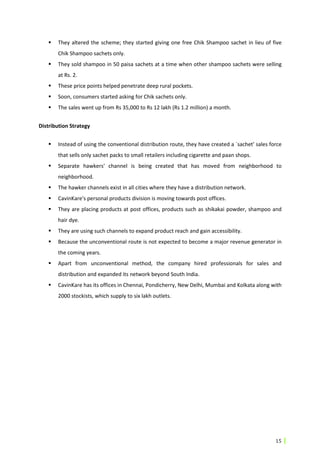 Report on-chik-shampoo | PDF