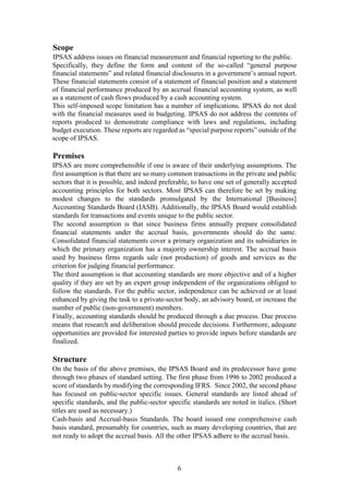 Ipsas Example Report on-international public-sector accounting standards (ipsas) | PDF