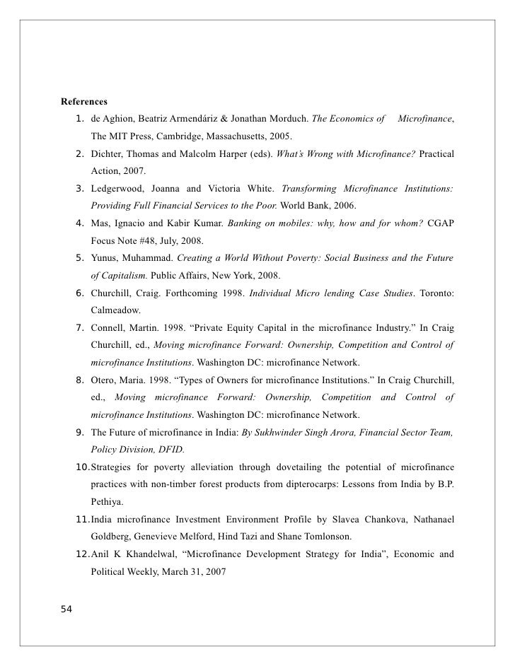Report On Micro Finance