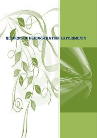 Records of demonstration experiments




                                       ········
 