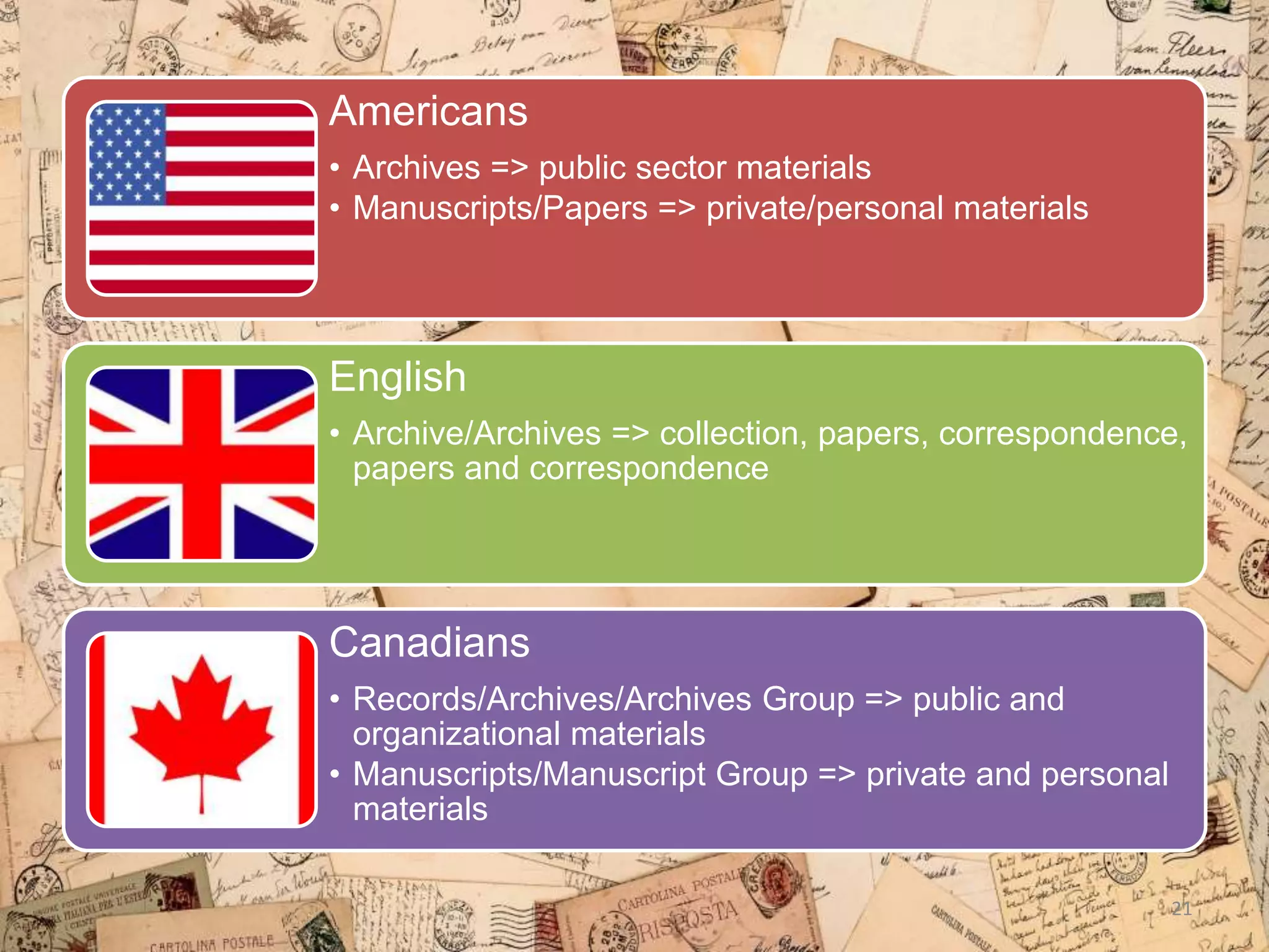 Archival Science - Provenance, Original Order and Respect des Fonds | PPTX