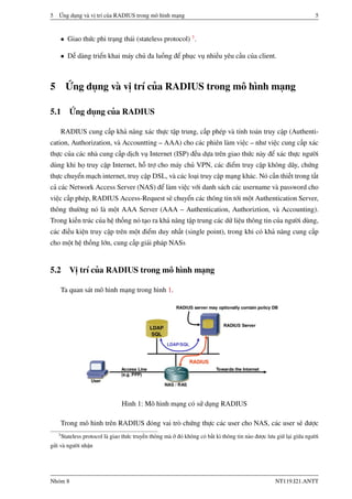 RADIUS - a report project's course at university | PDF