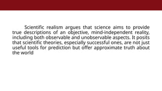 Science Realism Report-Scientific Realism in School.pptx