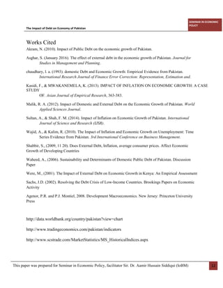 THE IMPACT OF DEBT ON ECONOMY OF PAKISTAN | PDF