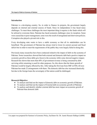 THE IMPACT OF DEBT ON ECONOMY OF PAKISTAN | PDF