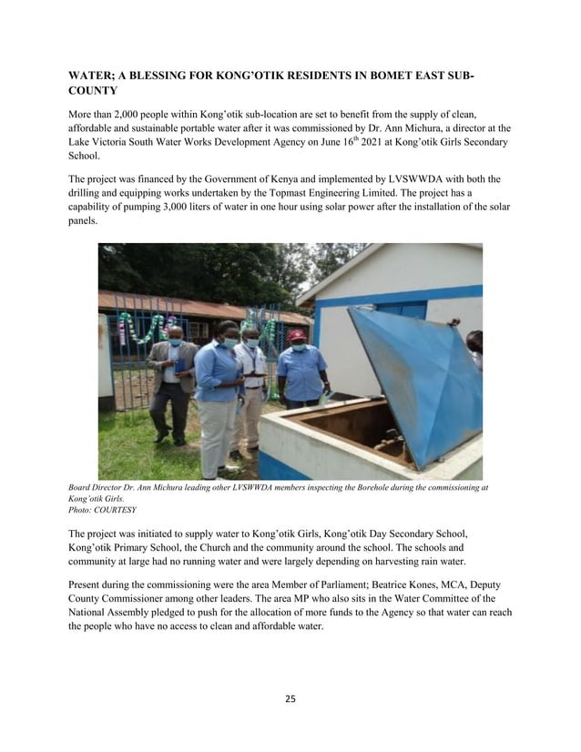 A REPORT OF THE INDUSTRIAL ATTACHMENT UNDERTAKEN AT LAKE VICTORIA SOUTH