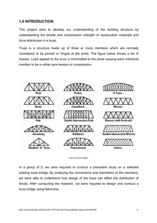 Truss Bridge Report | PDF