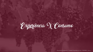 Experiência X Consumo
Documento Confidencial | Conteúdo Proprietário da City | 5130236901 | city.st
 