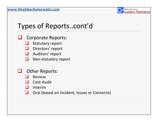 Report writing | PDF