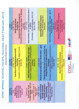 ETRC Narrative Report 2014-2015