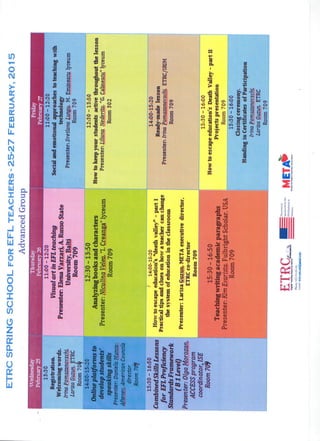 ETRC Narrative Report 2014-2015