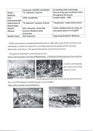 ETRC Narrative Report 2014-2015