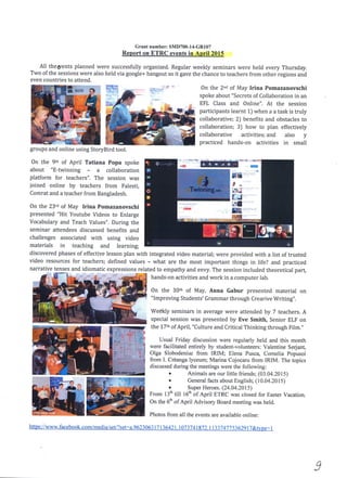 ETRC Narrative Report 2014-2015