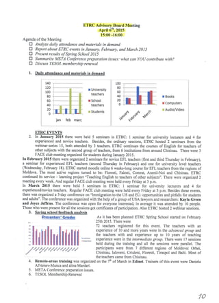 ETRC Narrative Report 2014-2015