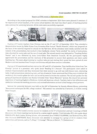 ETRC Narrative Report 2014-2015