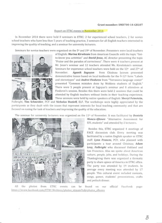 ETRC Narrative Report 2014-2015