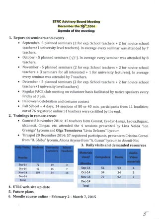 ETRC Narrative Report 2014-2015