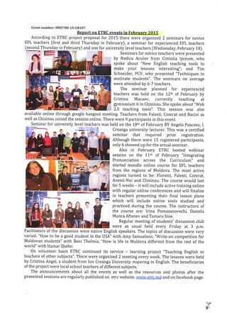 ETRC Narrative Report 2014-2015