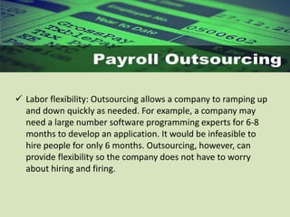 Outsourcing refers to an organization contracting work out to a 3rd party,
while offshoring refers to getting work done in...