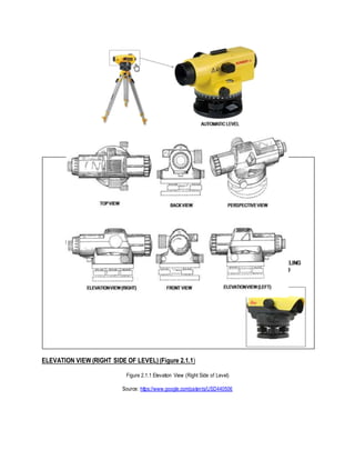 ELEVATION VIEW (RIGHT SIDE OF LEVEL) (Figure 2.1.1)
Figure 2.1.1 Elevation View (Right Side of Level)
Source: https://www.google.com/patents/USD440506
 