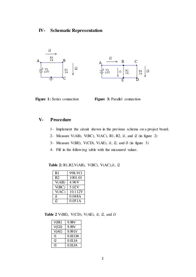 Electric Circuits 1 lab report