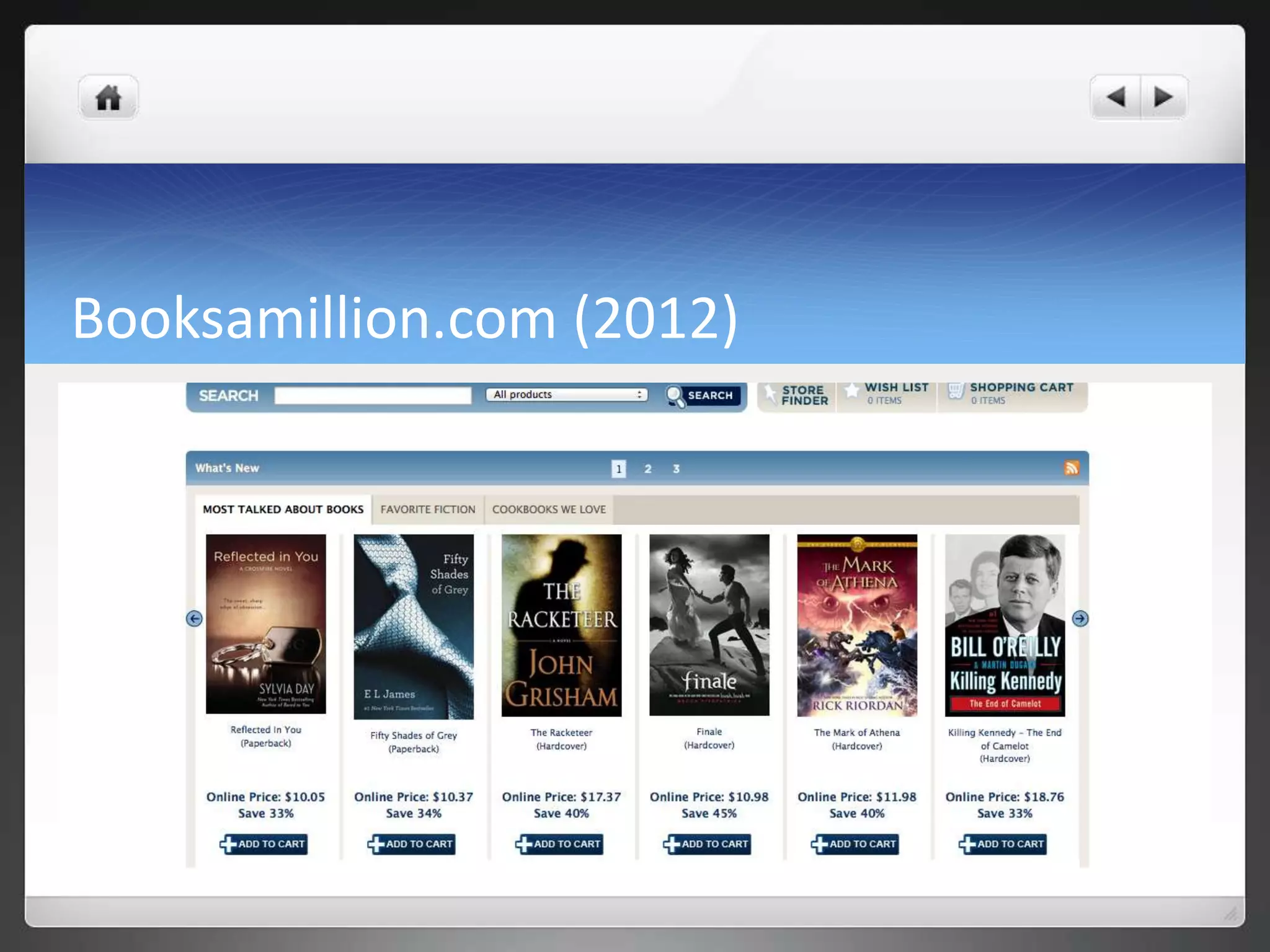 Booksamillion.com (2012)
 