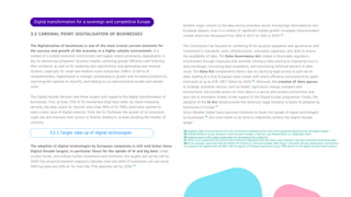 Digital transformation for a sovereign and competitive Europe
3.2 Cardinal point: digitalisation of businesses 


The digitalisation of businesses is one of the most crucial current elements for
the success and growth of the economy in a highly volatile environment. In a
context of a volatile economic environment and supply chains uncertainty, digitalisation is
key for advancing companies’ business models, achieving greater efficiency and fostering
their resilience, as well as for exploring new opportunities and generating new revenue
streams, especially for small and medium-sized enterprises (SMEs). In terms of
competitiveness, digitalisation is strongly contributing to growth and increased productivity,
improving the capacity to diversify, and helping to cut administrative burden and related
costs. 


The Digital Decade Decision sets three targets with regard to the digital transformation of
businesses. First, at least 75% of EU enterprises shall have taken up cloud computing
services, big data, and/or AI. Second, more than 90% of EU SMEs shall have reached at
least a basic level of digital intensity. Third, the EU facilitates the growth of its innovative
scale-ups and improves their access to finance, leading to at least doubling the number of
unicorns.
The adoption of digital technologies by European companies is still well below these
Digital Decade targets, in particular those for the uptake of AI and big data. Under
current trends, and without further investment and incentives, the targets will not be met by
2030: the projected baseline trajectory indicates that only 66% of businesses will use cloud,
34% big data and 20% AI, far from the 75% objective set for 2030 .
54
Another major concern is the data service providers sector, increasingly dominated by non-
European players. Even in a context of significant market growth, European cloud providers’
market share has decreased from 26% in 2017 to 16% in 2020 . 


The Commission has focused on combining fit-for-purpose legislation and governance with
investment in standards, tools, infrastructures, innovation capacities, and skills to ensure
the availability of data. The Data Governance Act creates a favourable regulatory
environment through measures that promote voluntary data sharing by improving trust in
data exchanges, increasing data availability, and overcoming technical barriers to data
reuse. The Data Act complements these rules by clarifying legal access to and use of
data, leading to a truly European data market with yearly efficiency and productivity gains
estimated at up to EUR 196.7 billion by 2028 . Moreover, the creation of data spaces
in strategic economic sectors, such as health, agriculture, energy, transport and
environment, will provide access to more data in a secure and trusted environment and
give rise to innovation thanks to the support of the Digital Europe programme. Finally, the
adoption of the AI Act should provide the necessary legal certainty to boost AI adoption by
businesses in Europe . 

Some Member States have launched initiatives to foster the uptake of digital technologies
by businesses , but more needs to be done to collectively achieve the Digital Decade
target.
55
56
57
58
3.2.1 Target: take-up of digital technologies 54 C(2023) 7500 ‘Communication from the Commission establishing the Union-level projected trajectories for the digital targets’

55 Sinergy Research Group, European Cloud Providers Double in Size but Lose Market Share, 21 September 2021.

56 Support study to the impact assessment for the proposal for a Data Act

57 These acts complement the General Data Protection Regulation that lays down rules relating to the free movement of personal data.

58 As an example, Spain launched the Digital Kit initiative to promote scalable, high-impact, and public-private collaboration mechanisms
to accelerate the digitalisation of SMEs, and the Agents of Change programme to give SMEs grants to hire digital transformation experts.
 