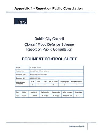 Appendix 1 - Report on Public Consulation
 