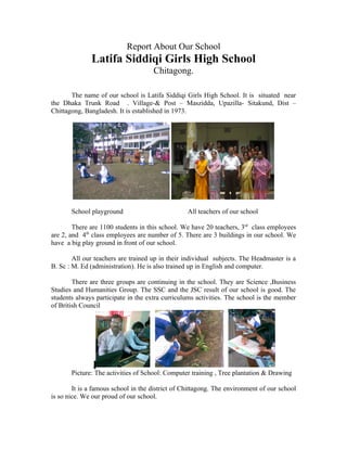 Report about our school