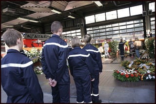 Goodbye to firefighters who died during intervention in Uccle Brussels