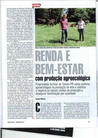 revista Balde Branco "Propriedade Agroecológica Família Derlam"
