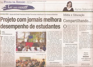 Reportagem folha da região sobre o Projeto com jornais