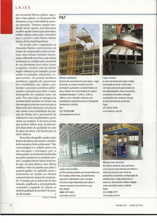 Reportagem sobre Processo Construtivo de Lajes